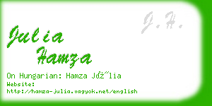 julia hamza business card